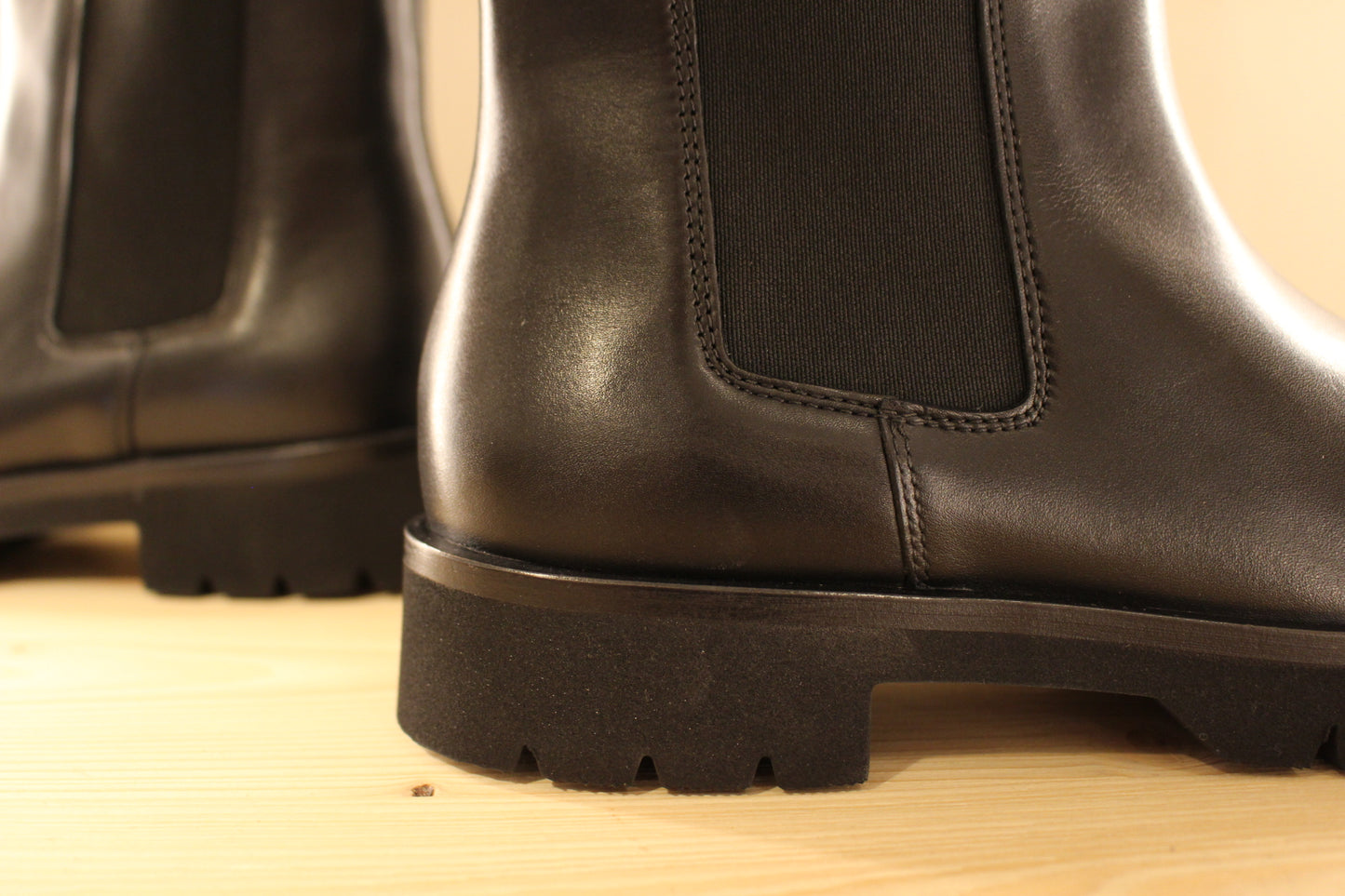 Botttines cuir noir HÖGL semelle crantée