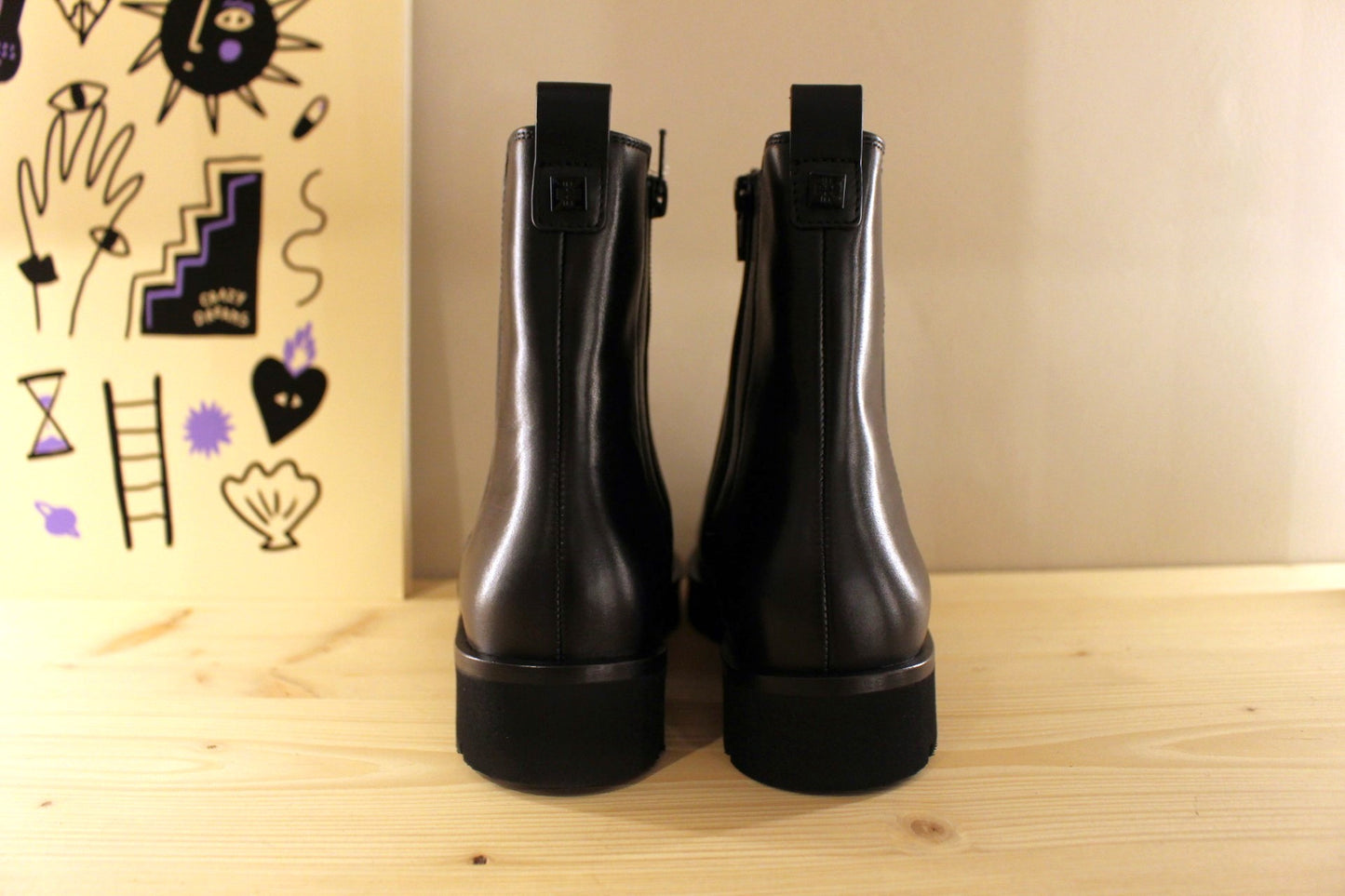 Botttines cuir noir HÖGL semelle crantée