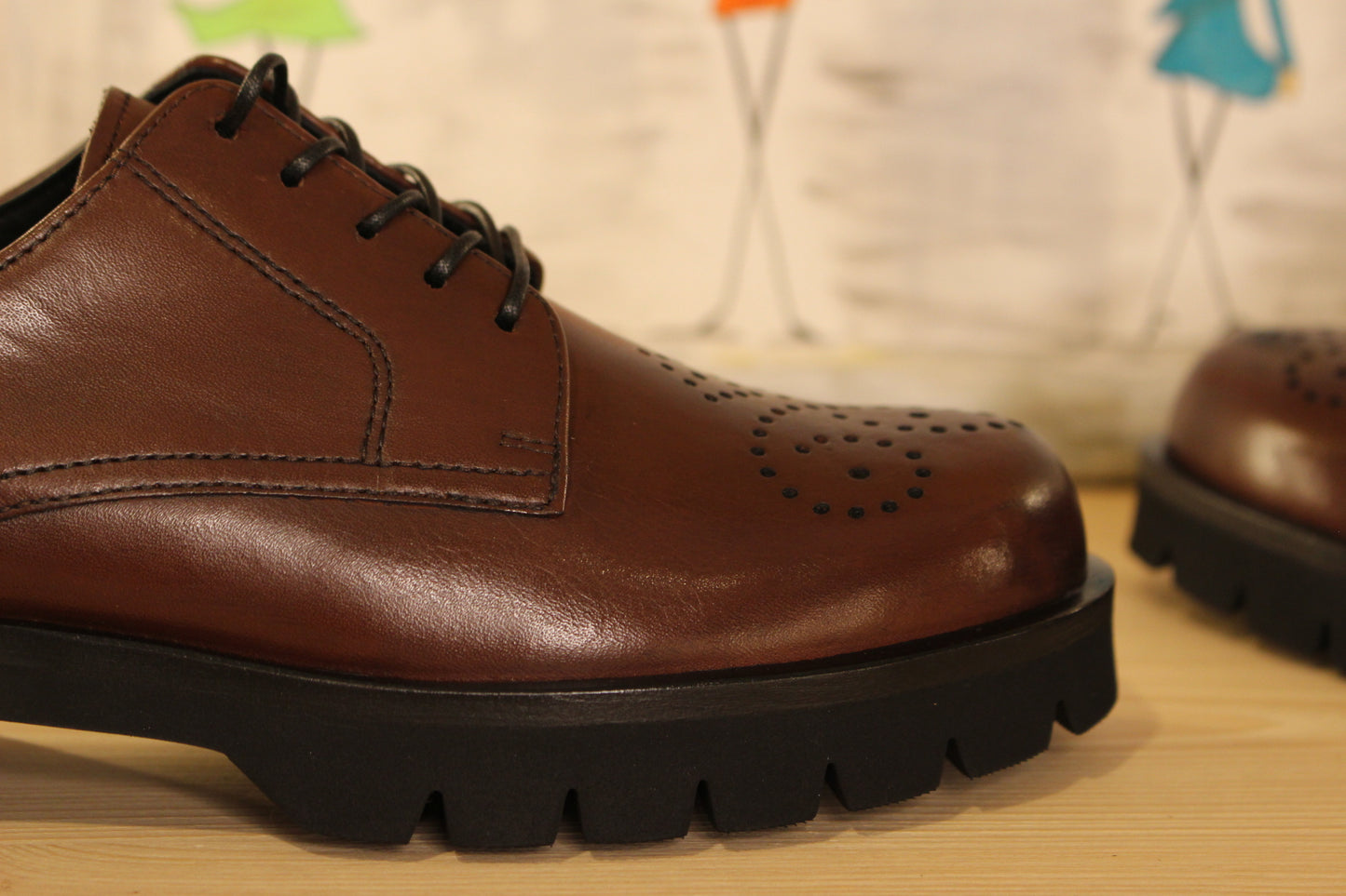 Derby femme en cuir marron HÖGL
