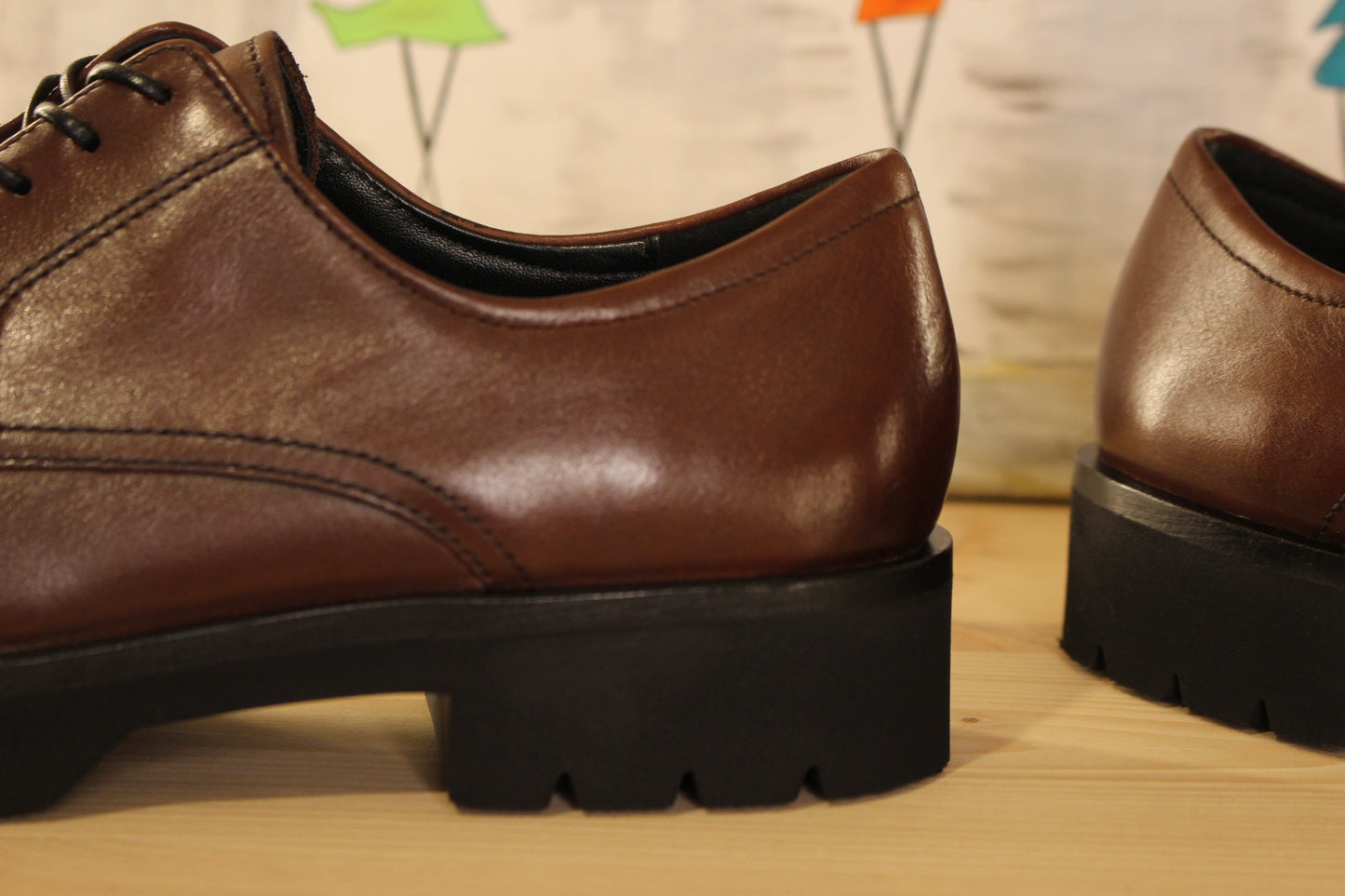 Derby femme en cuir marron HÖGL
