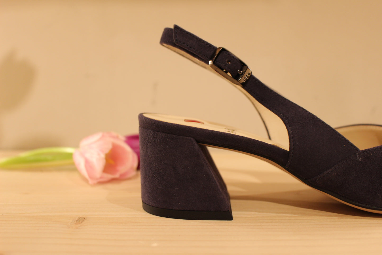 Totteur petit talon velours bleu HOGL