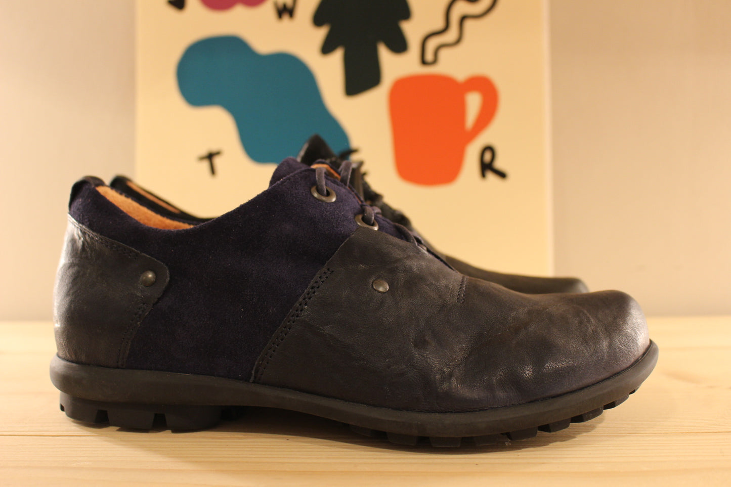 Richelieu en cuir bleu ou noir pour homme THINK