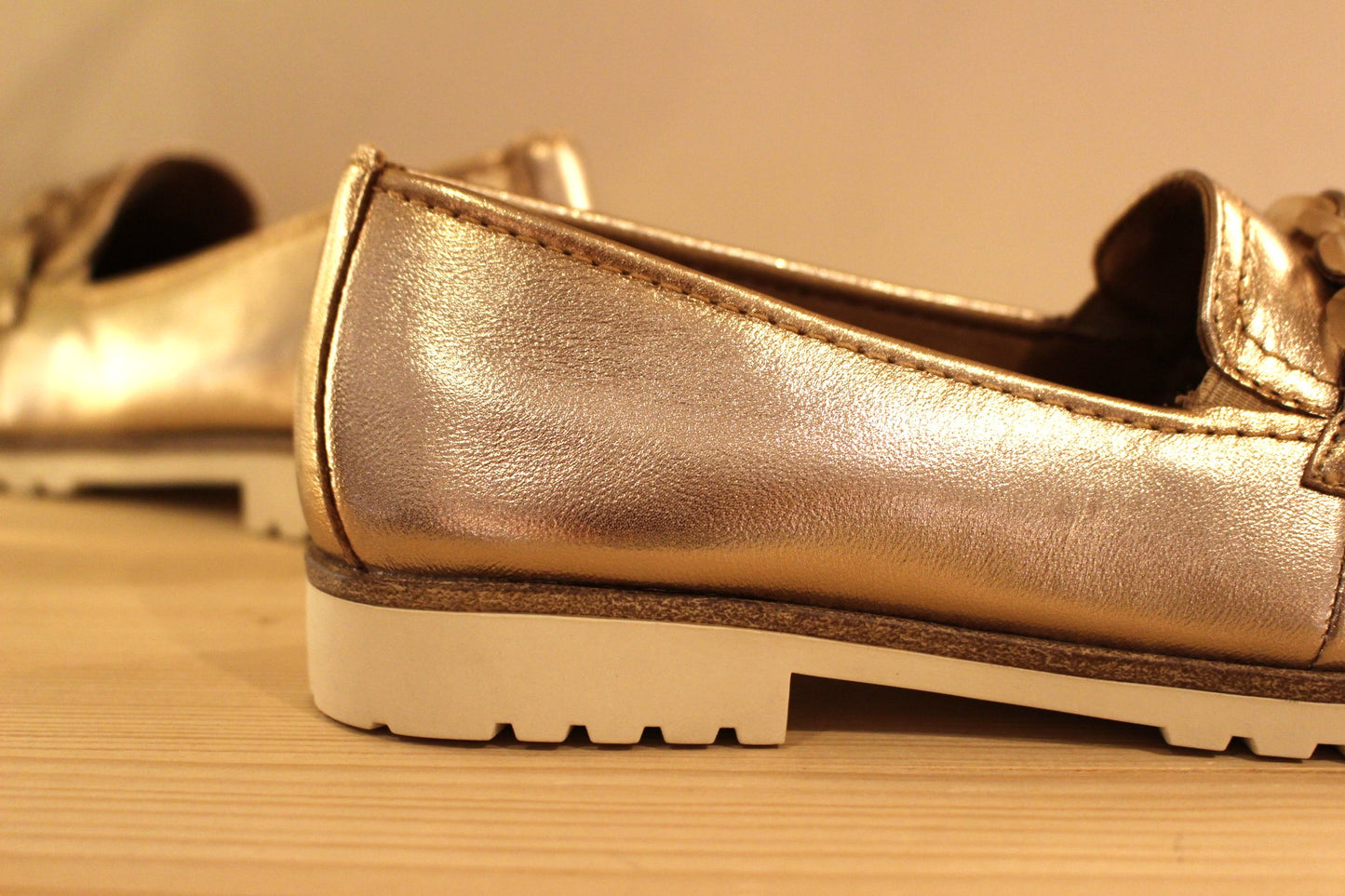 Mocassin cuir de couleur bronze TAMARIS