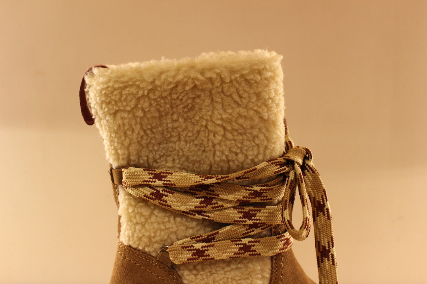 Botte chaude cuir camel et fourrure acrylique TAMARIS