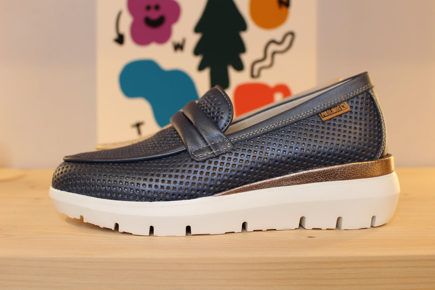 Mocassin cuir perforé PIKOLINOS semelle interne amovible
