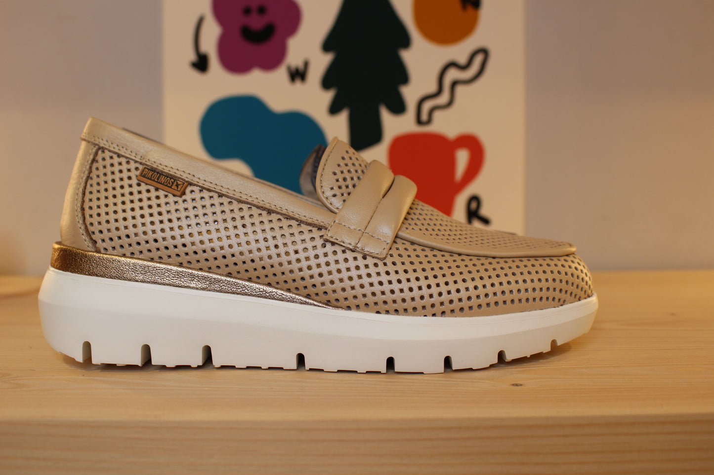 Mocassin cuir perforé PIKOLINOS semelle interne amovible