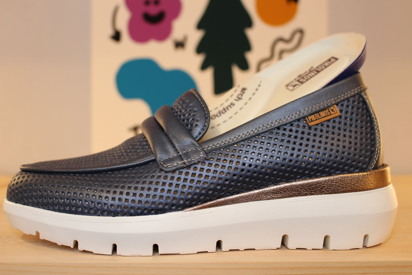 Mocassin cuir perforé PIKOLINOS semelle interne amovible