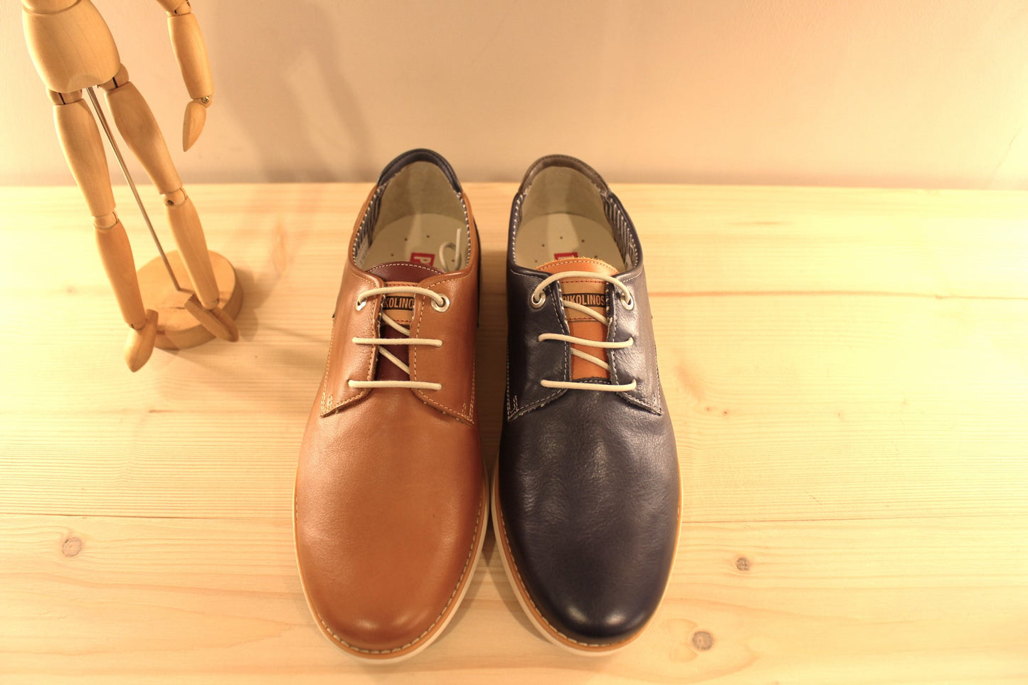 Derby homme en cuir marron ou bleu semelle interne amovible PIKOLINOS