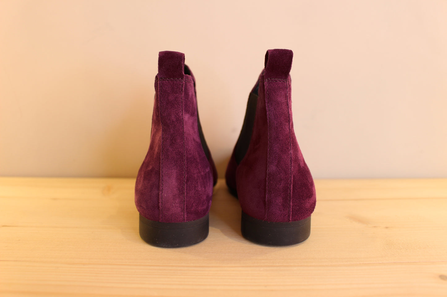 Chelsea femme cuir velours prune THINK extra souple