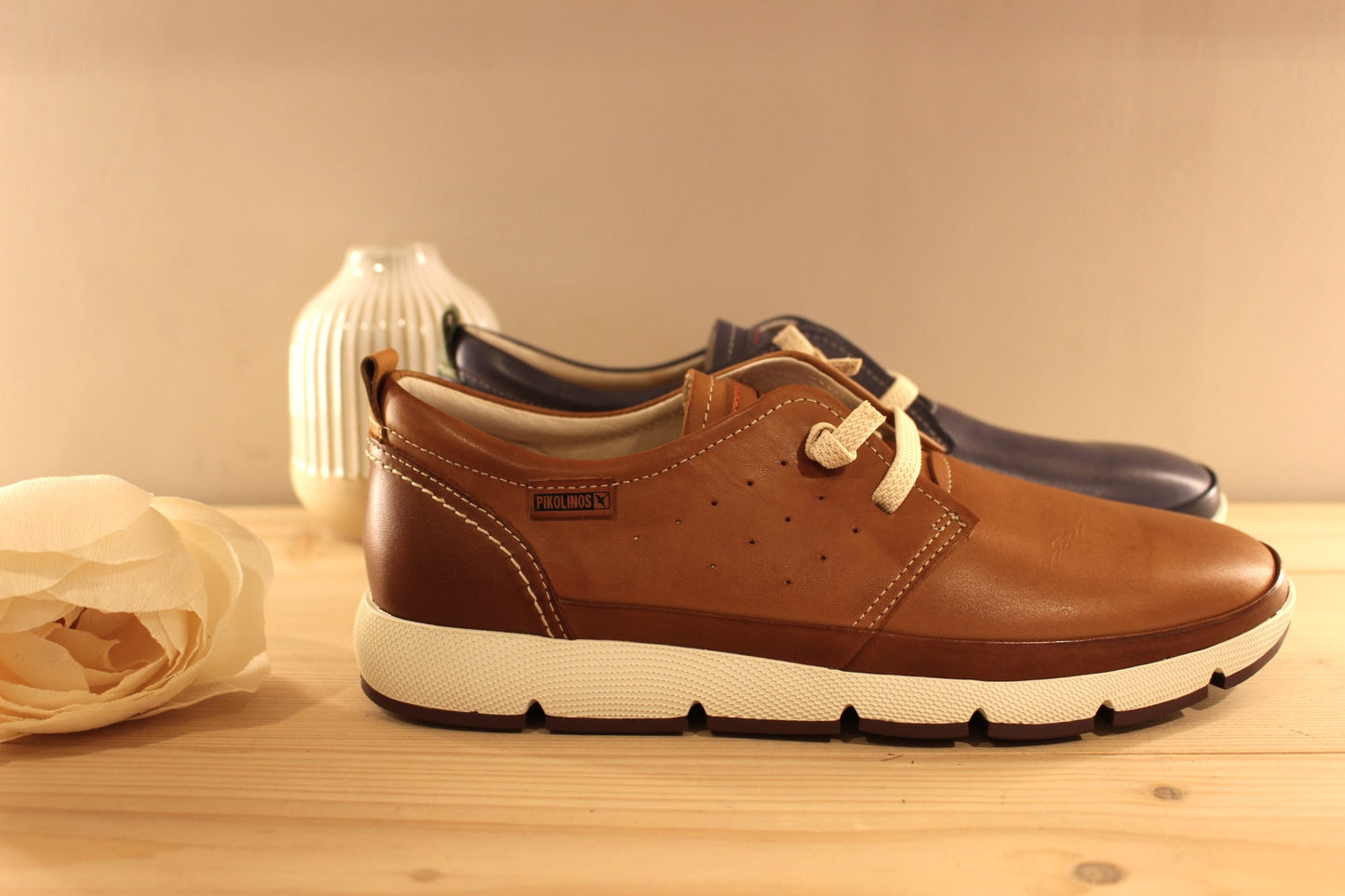 Derby sport cuir bleu ou marron PIKOLINOS