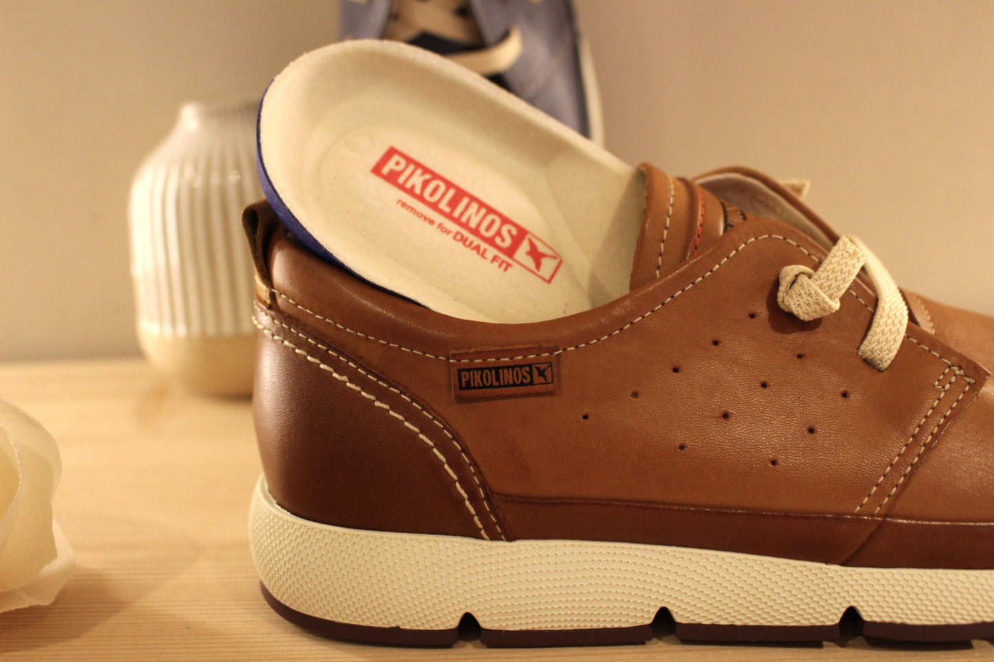Derby sport cuir bleu ou marron PIKOLINOS