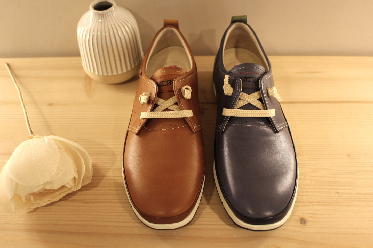 Derby sport cuir bleu ou marron PIKOLINOS