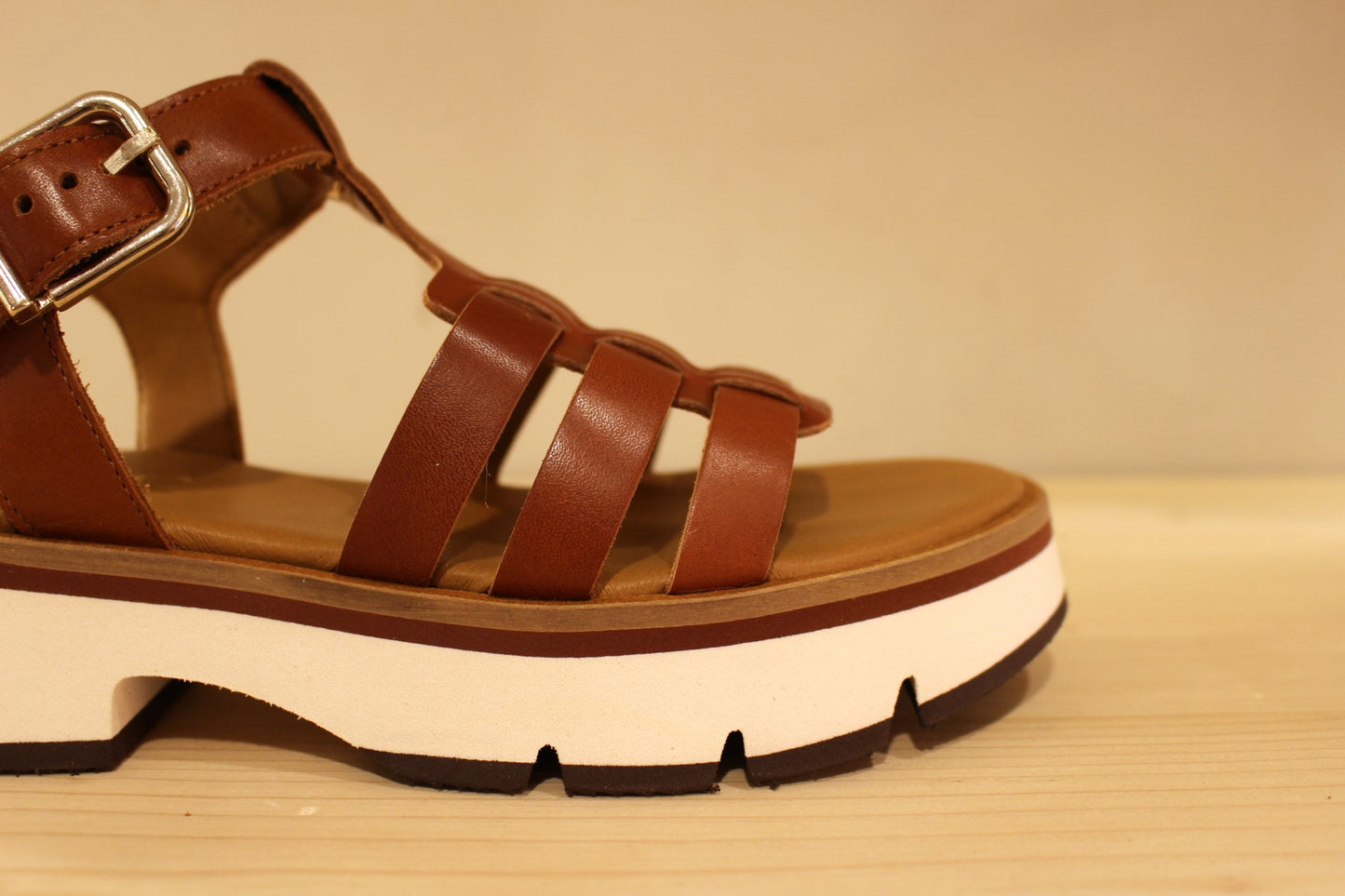 Sandale en cuir marron ou noir ALPE fabrication espagnole