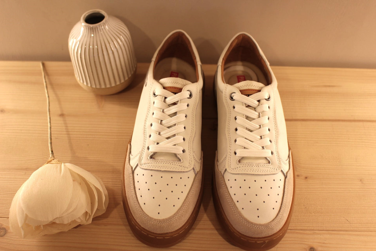 Sneaker cuir blanc semelle amovible PIKOLINOS