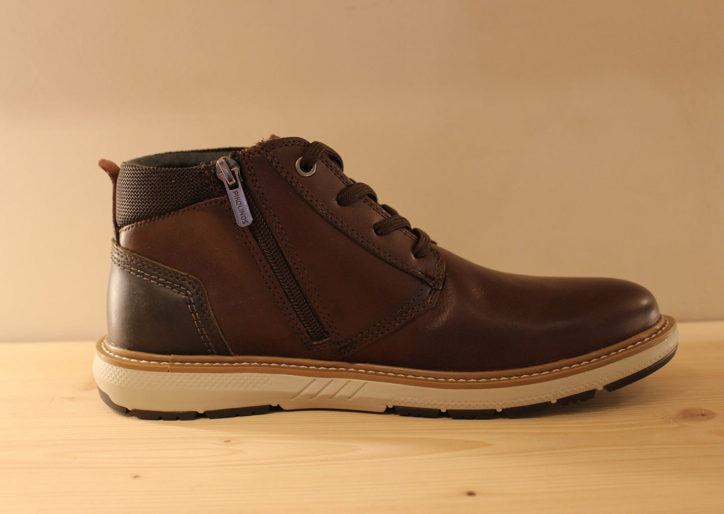 Bottines cuir marron semelle interne amovible et à mémoire de forme PIKOLINOS