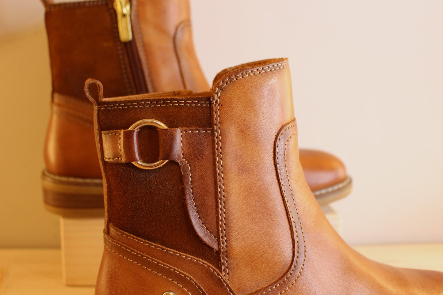 Bottine cuir brandy marron femme PIKOLINOS