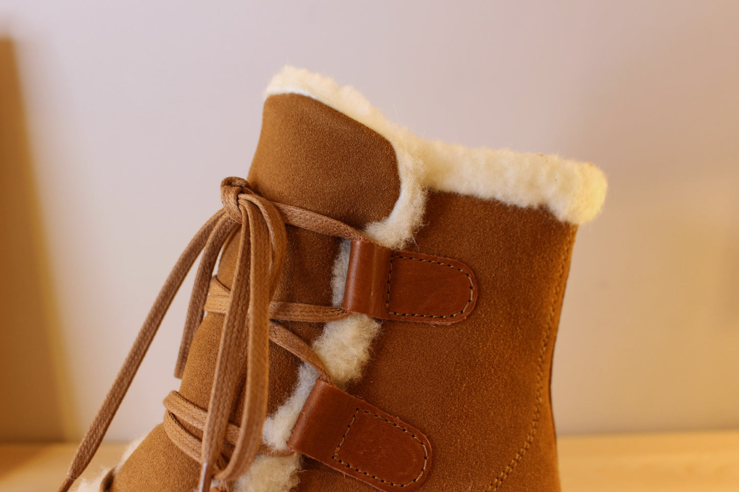 Bottines cuir et velours marron et doublées laine semelle épaisse et crantée HOOPER