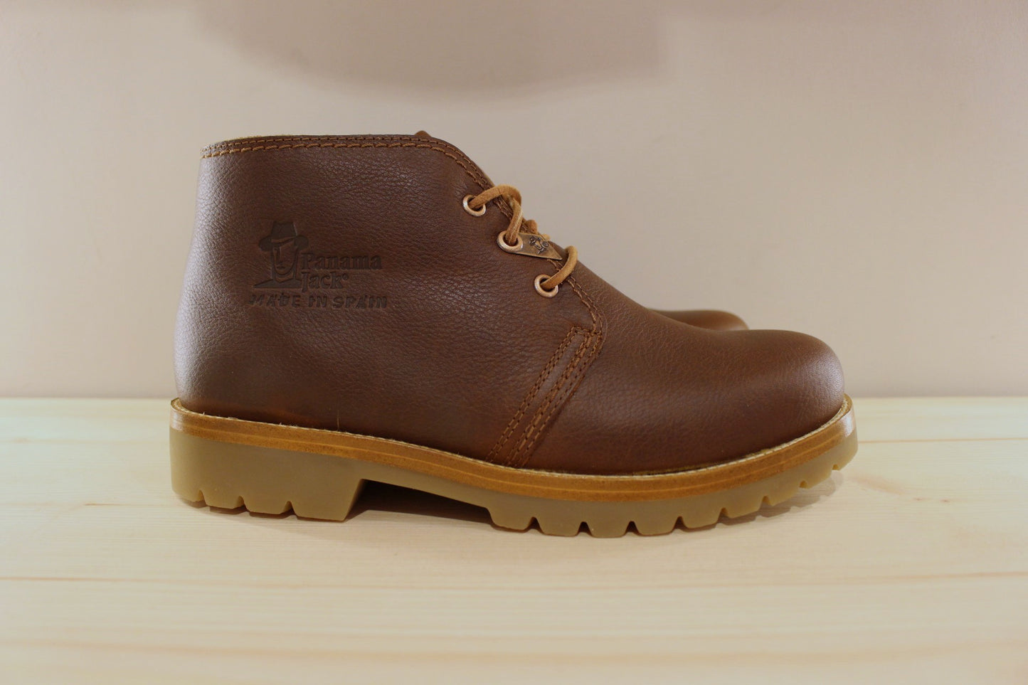 Bottine doublées mouton cuir gras marron couture trépointe et semelles amovibles PANAMA JACK