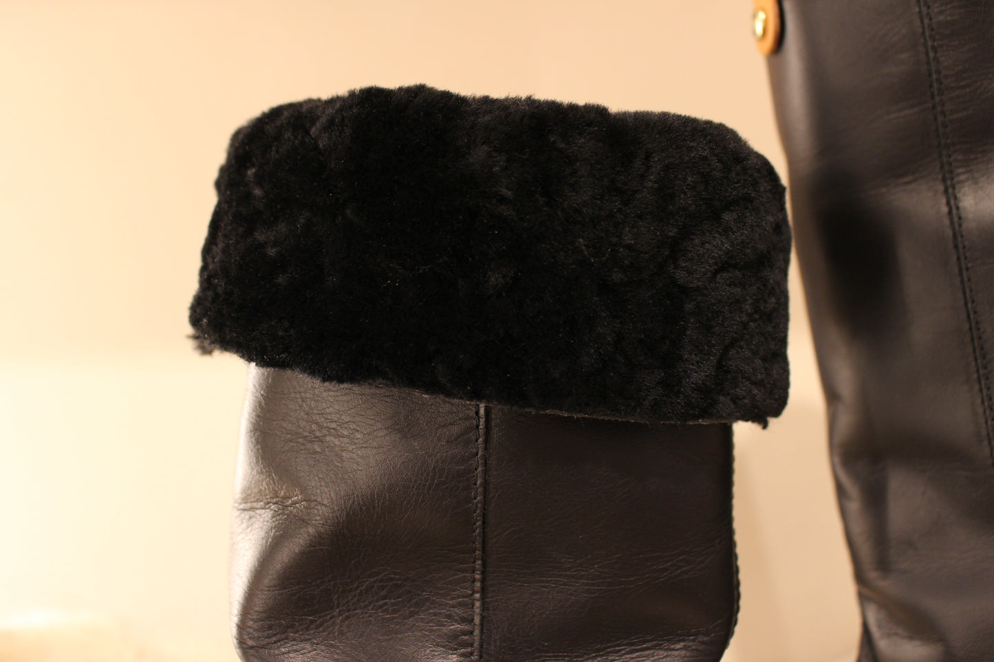 Bottes cuir noir waterproof doublées mouton PANAMA JACK