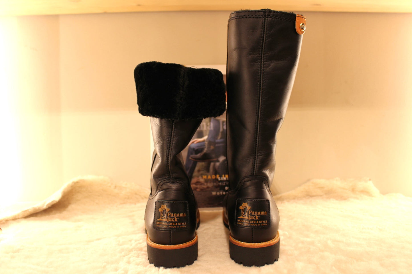 Bottes cuir noir waterproof doublées mouton PANAMA JACK
