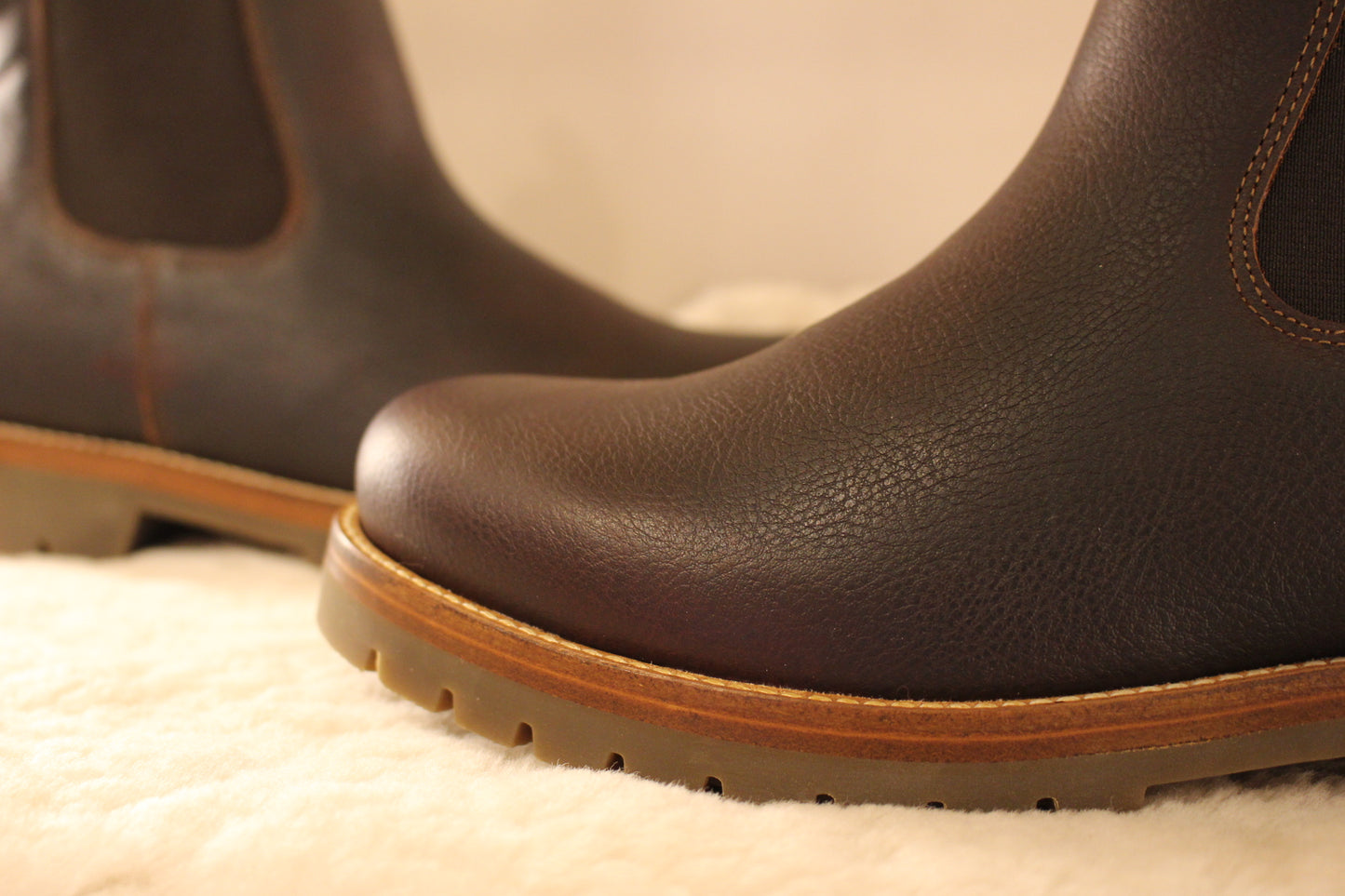 Bottine cuir waterproof marron avec zip PANAMA JACK