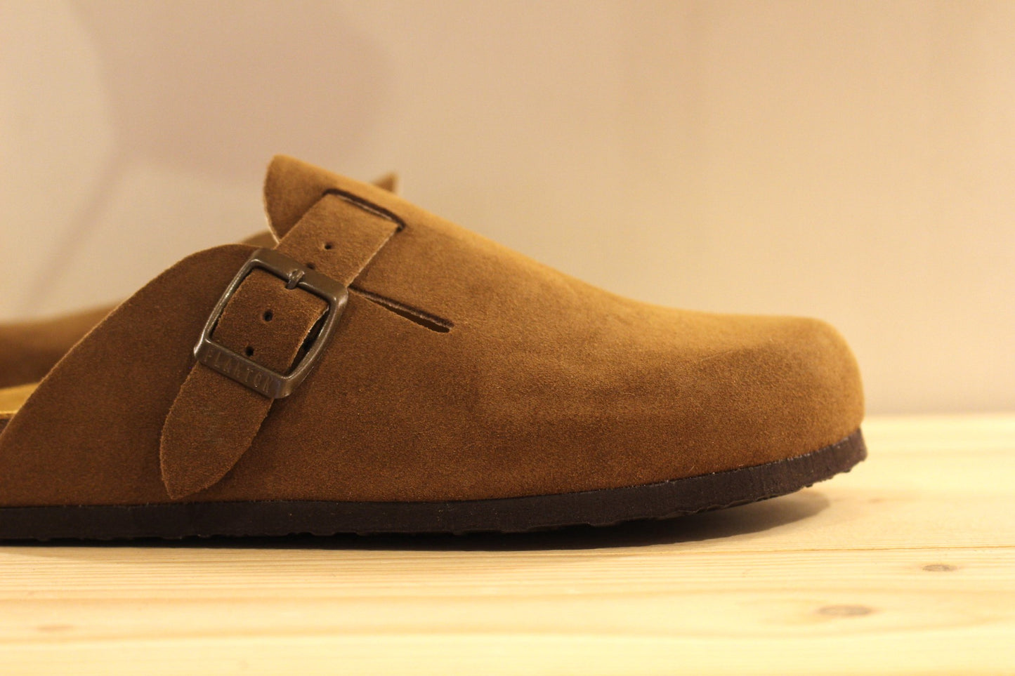 Sabot pour homme en cuir velours semelle anatomique PLAKTON