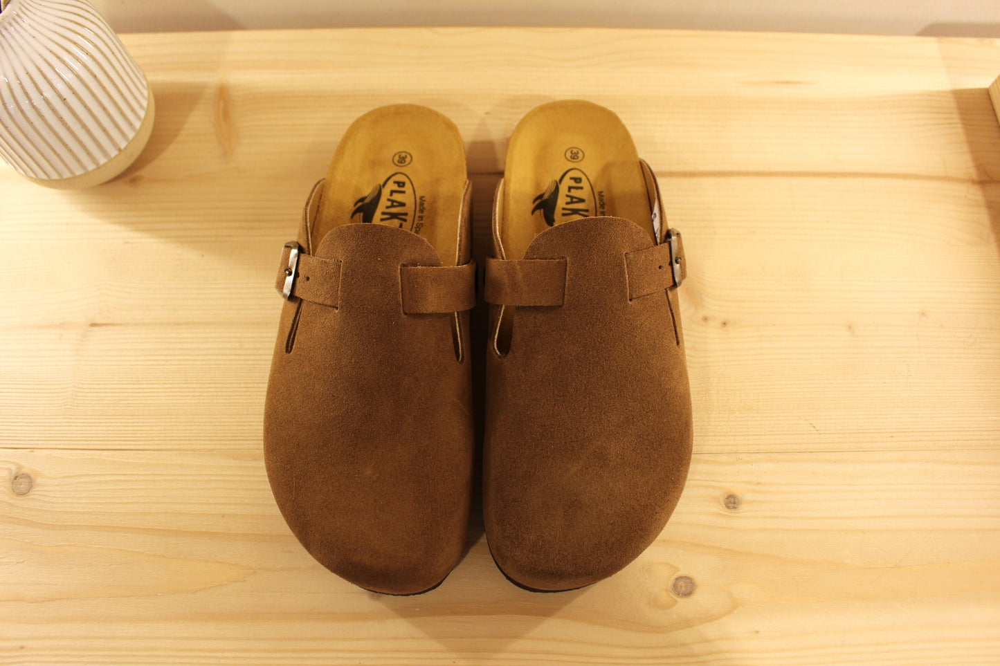 Sabot pour homme en cuir velours semelle anatomique PLAKTON