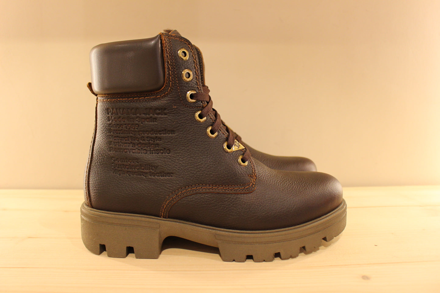 Bottines PANAMA JACK cuir et chaud fourrure acrylique