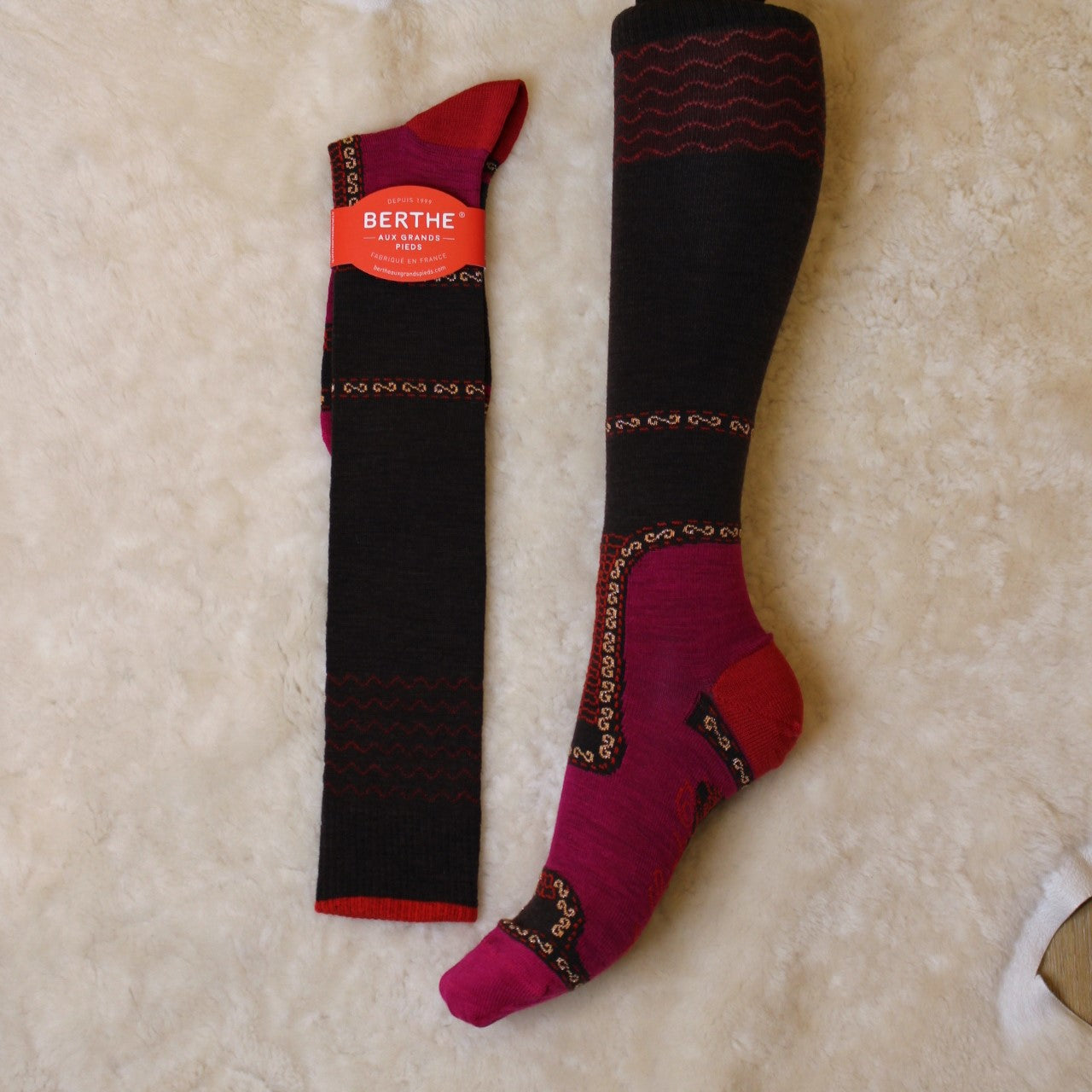 Chaussette longue laine de chez Berthe aux Grands pieds