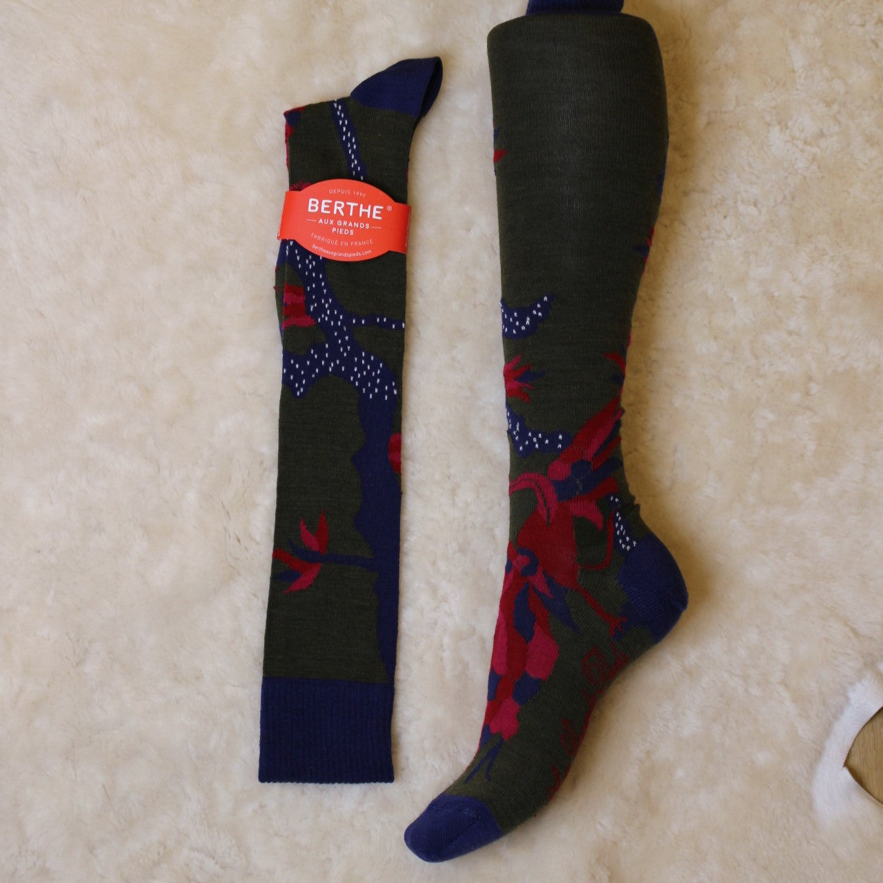 Chaussette longue laine de chez Berthe aux Grands pieds