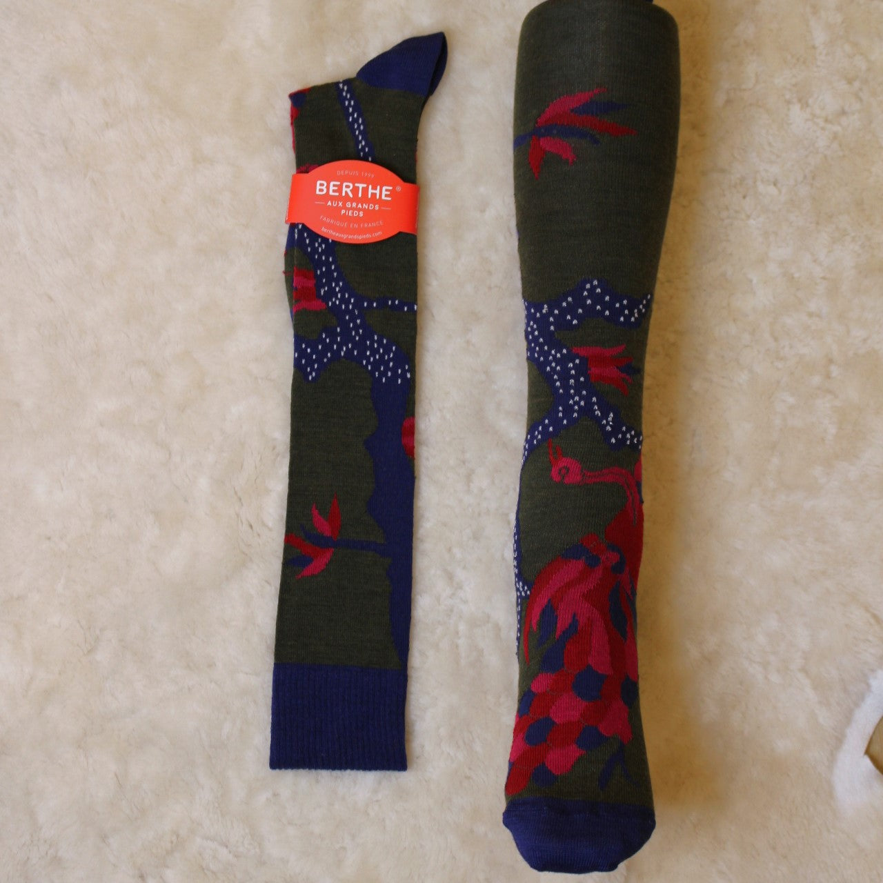 Chaussette longue laine de chez Berthe aux Grands pieds