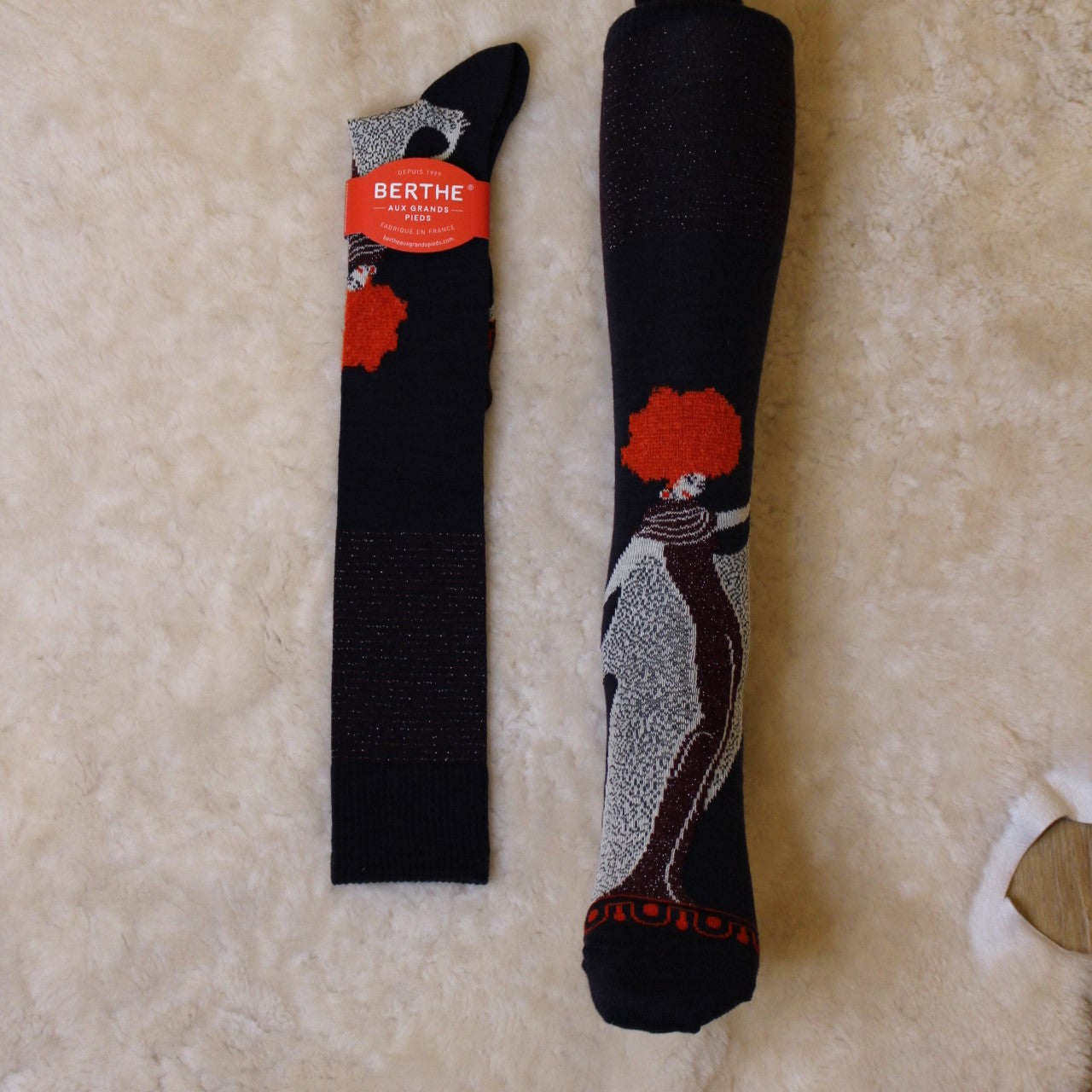Chaussette longue laine de chez Berthe aux Grands pieds