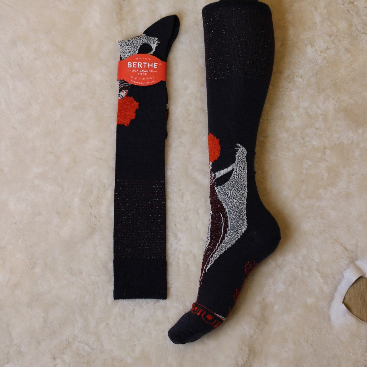 Chaussette longue laine de chez Berthe aux Grands pieds