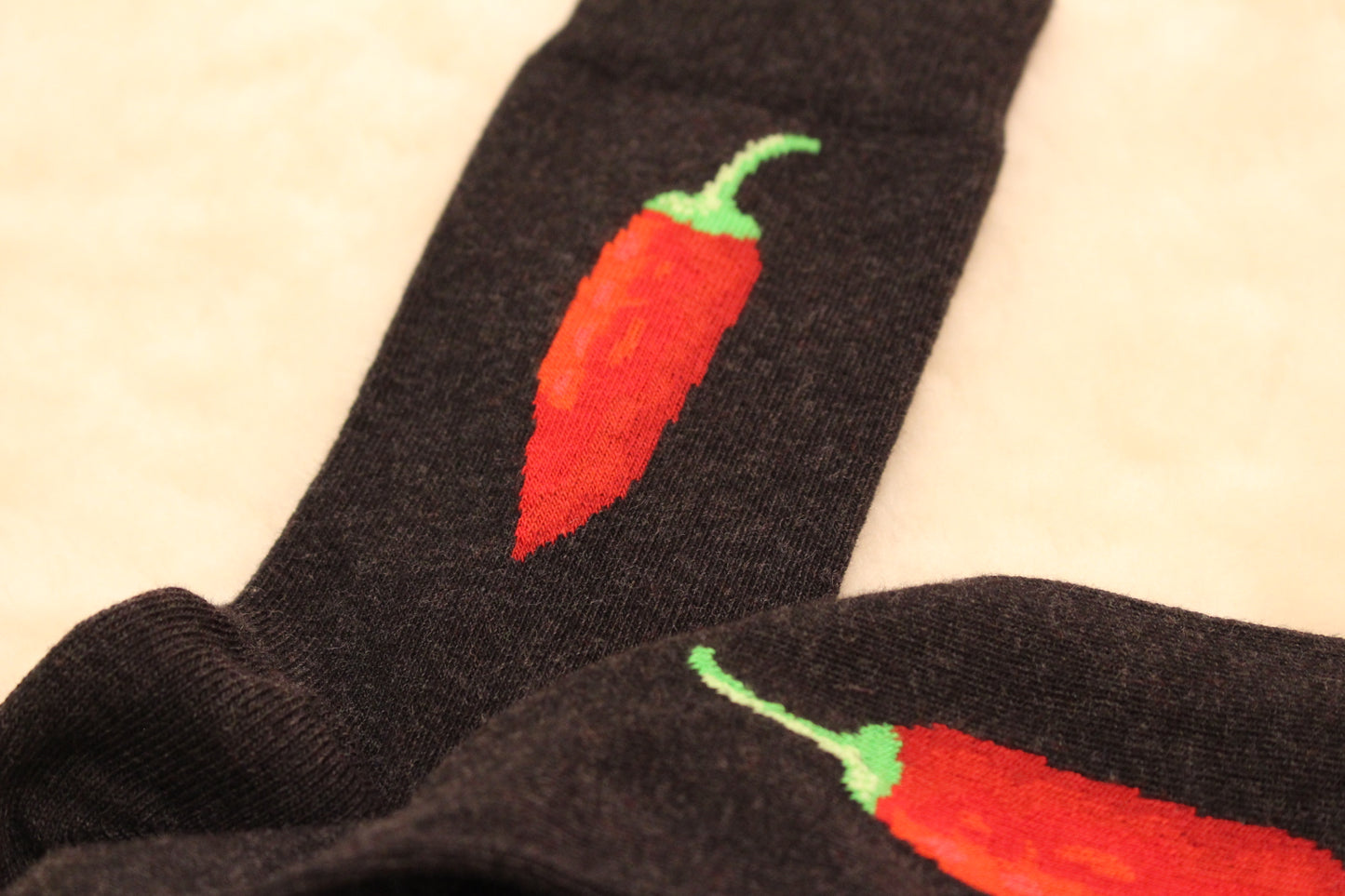 Chaussette DAGOBERT piment en coton fabrication française