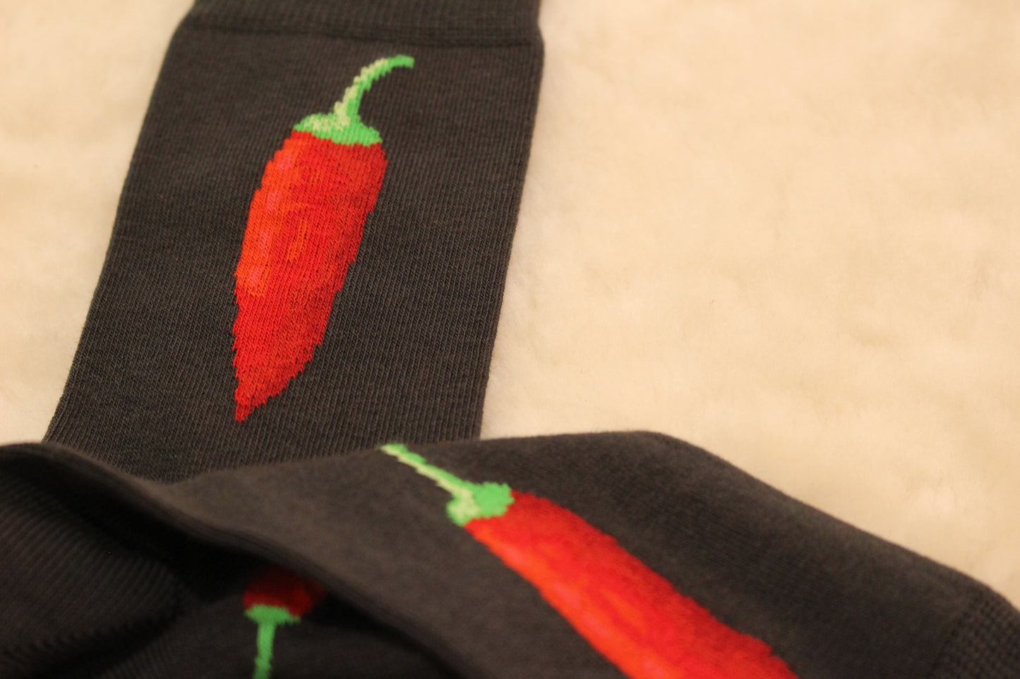 Chaussette DAGOBERT piment en coton fabrication française