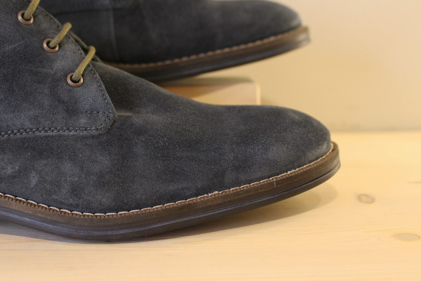 Bottines cuir velours bleu et doublées polaire LLOYD