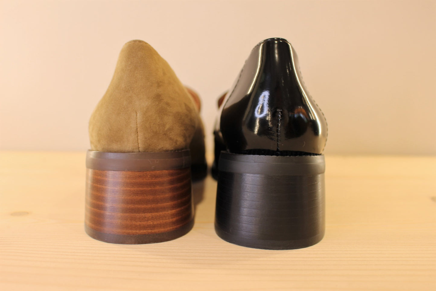 Mocassin femme cuir noir ou argile MAMZELLE