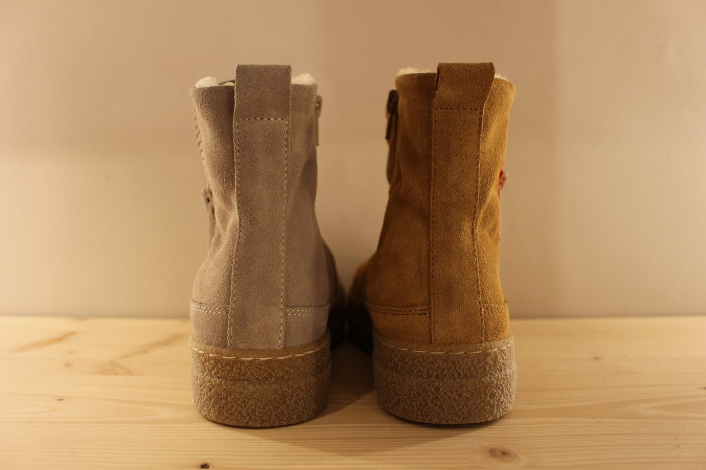 Bottine italienne pour femme en cuir et doublées chaud semelle compensée PATGOA