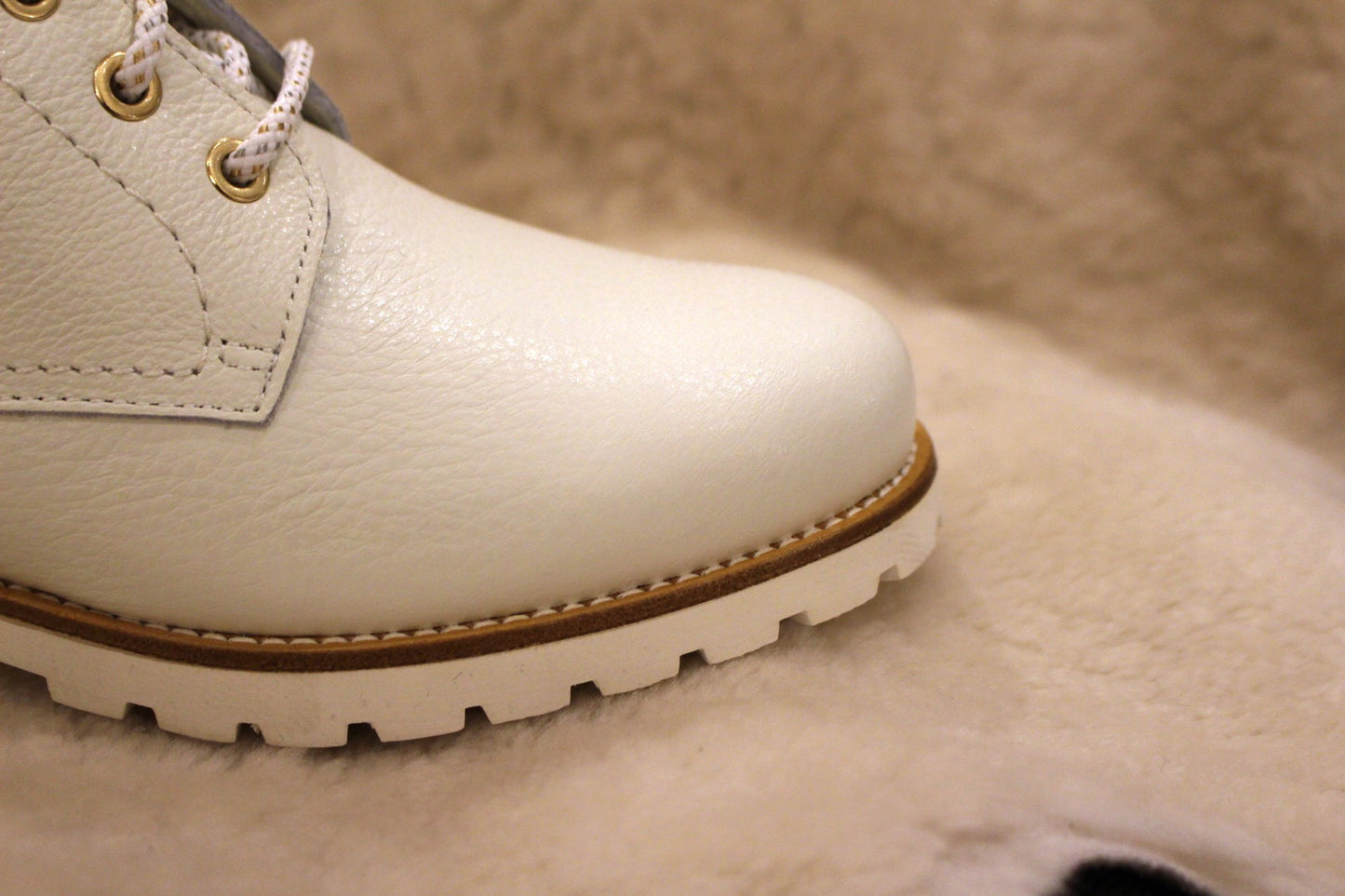 Bottine cuir et mouton blanc PANAMA JACK