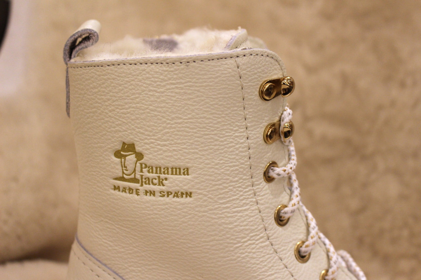 Bottine cuir et mouton blanc PANAMA JACK