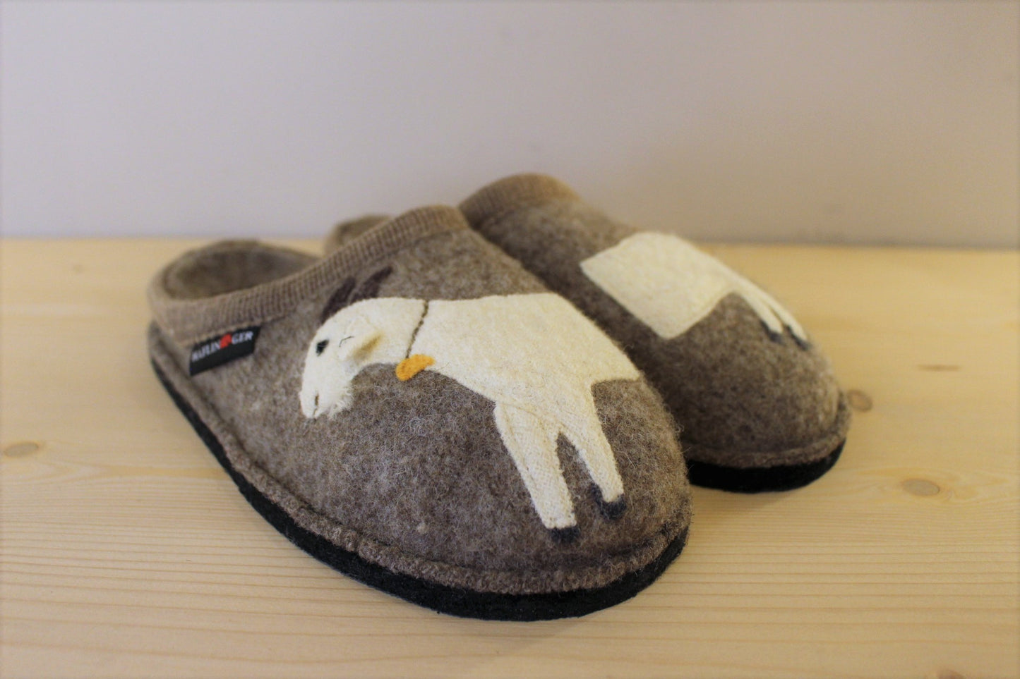 Chausson femme pur laine beige HAFLINGER