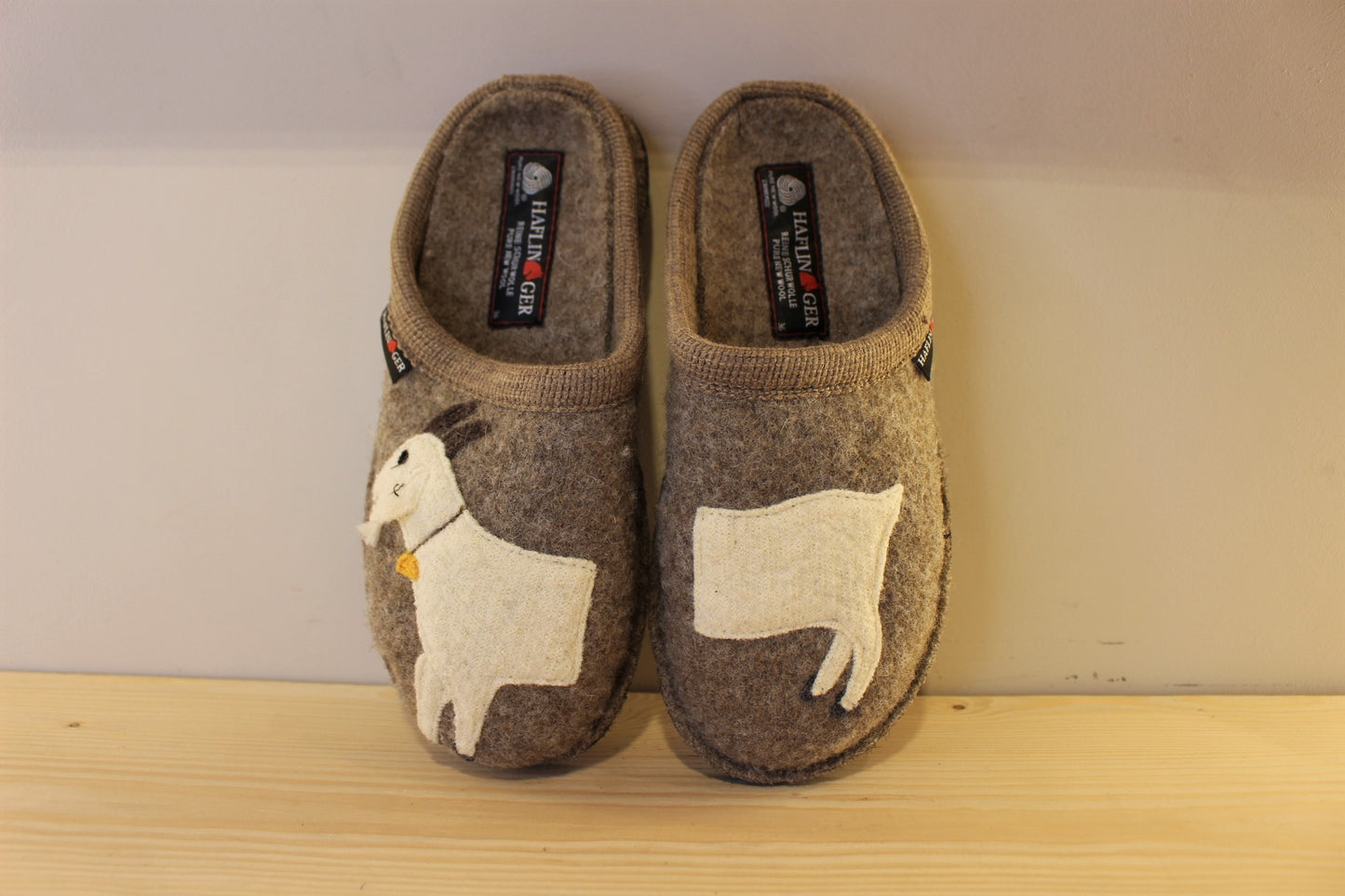 Chausson femme pur laine beige HAFLINGER