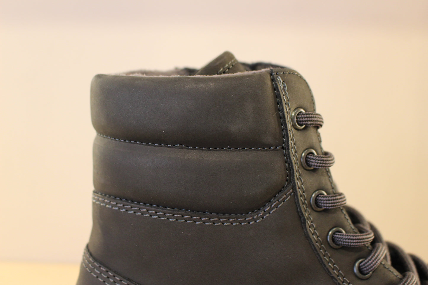 Bottines cuir gras gris LLOYD semelle amovible