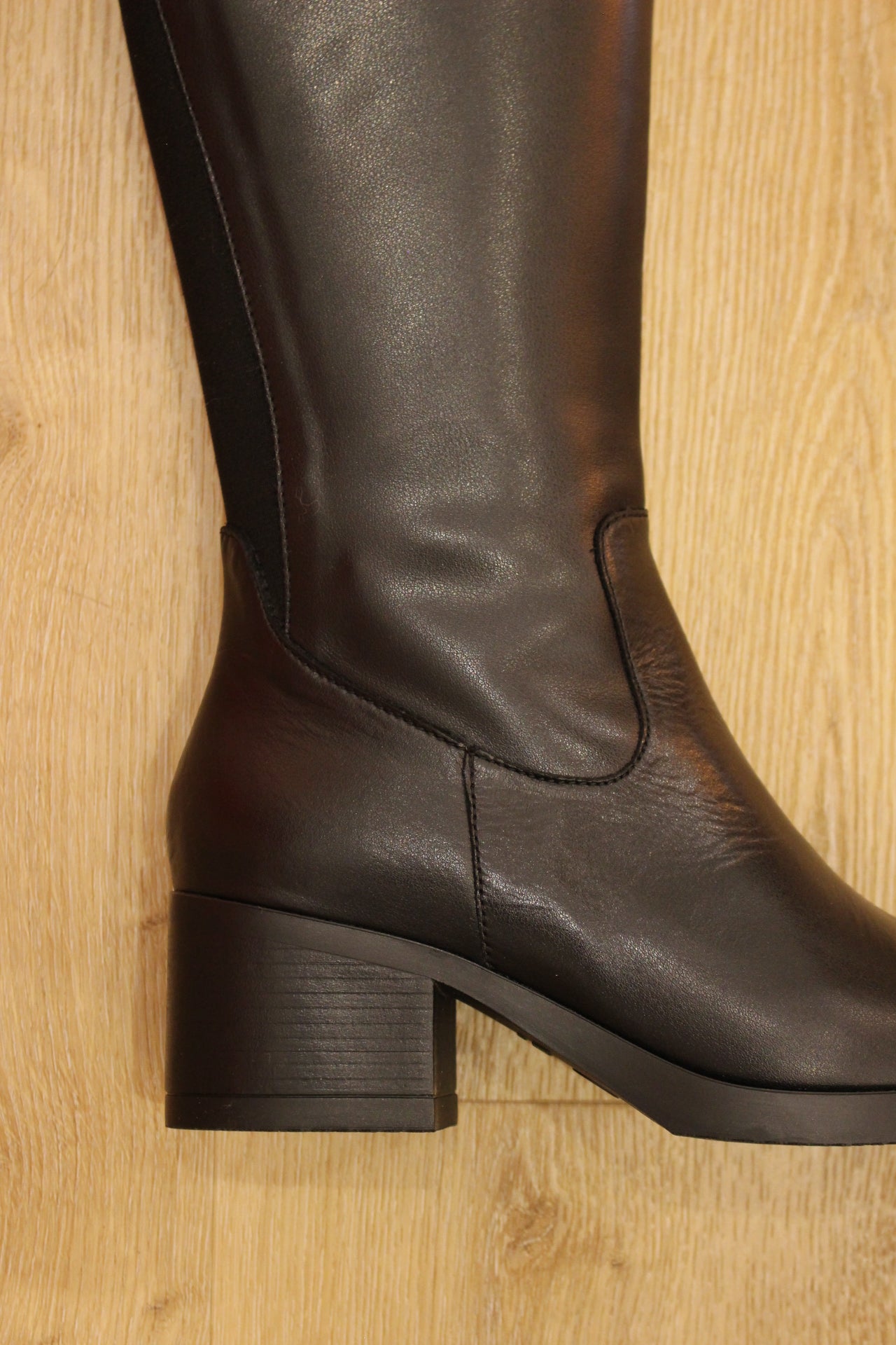 Bottes cavalières en curi noir WONDERS