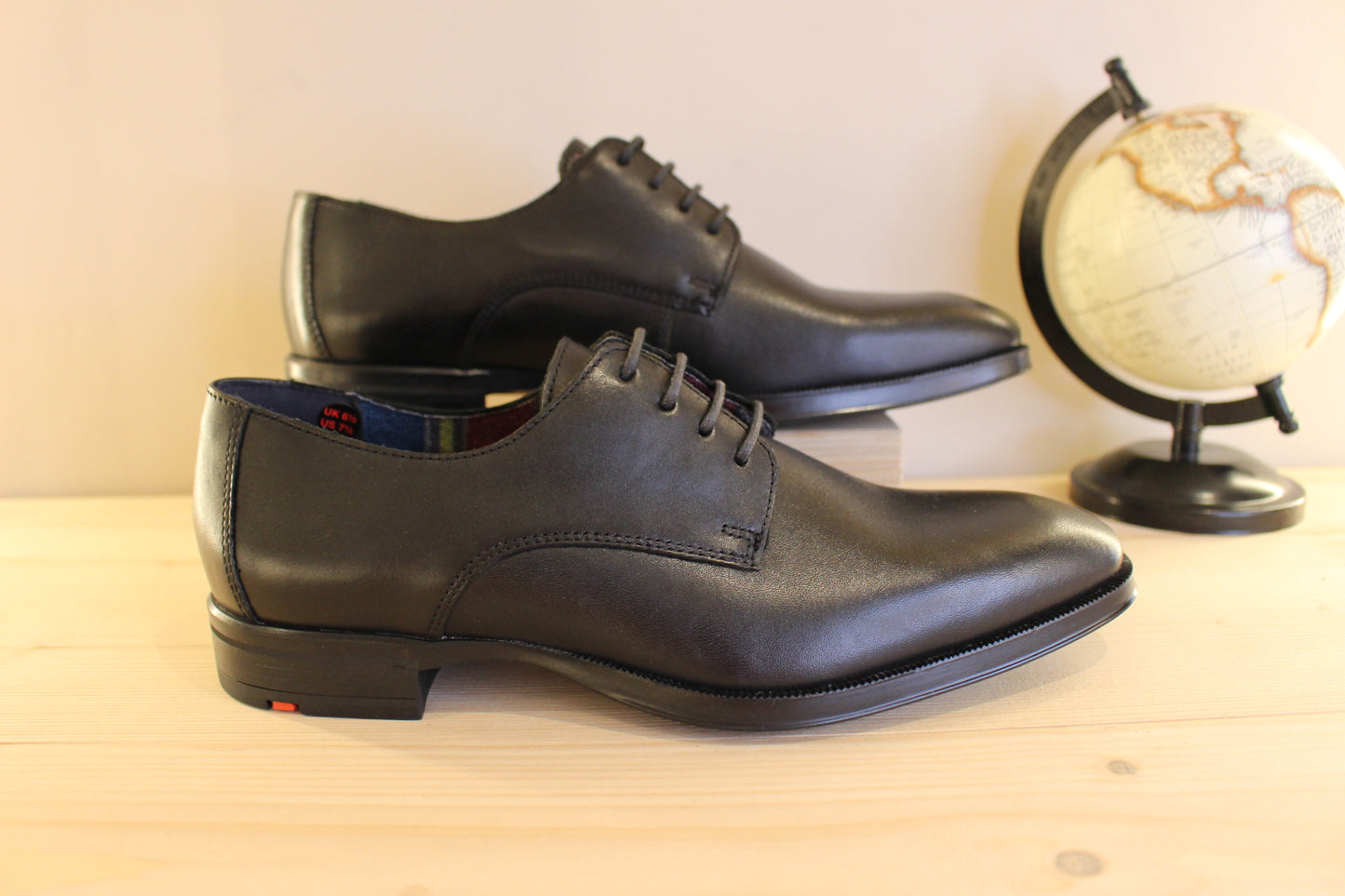Derby cuir noir semelle gomme extra souple LLOYD