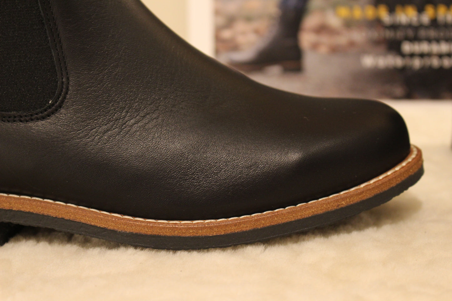 Chelsea cuir noir waterproof doublées mouton PANAMA JACK