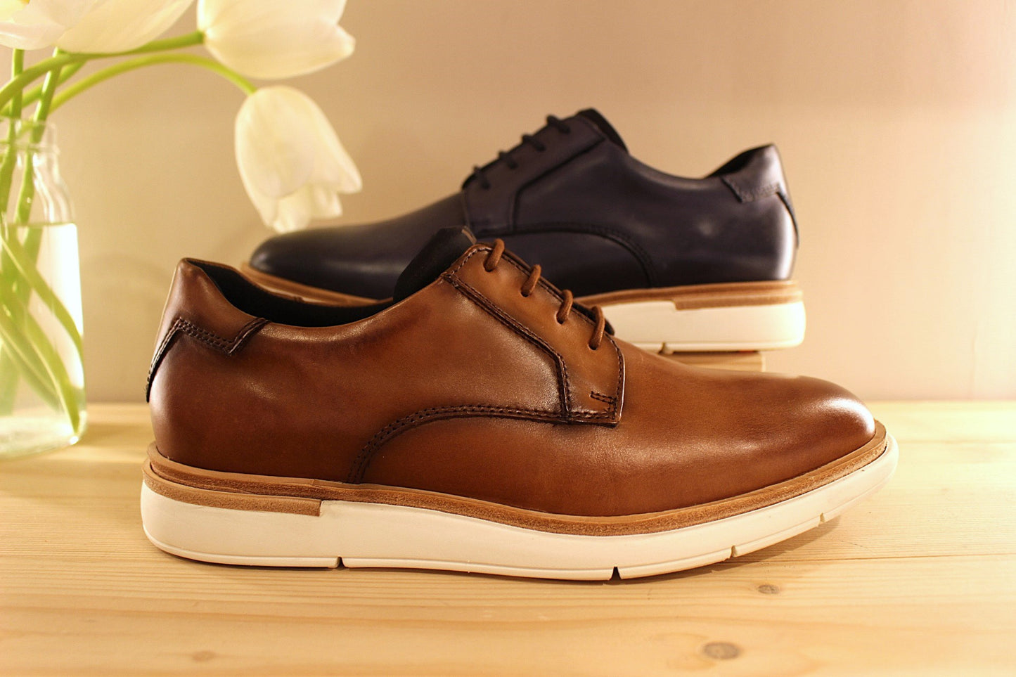 Derby sport camel ou bleu avec semelles amovibles LLOYD