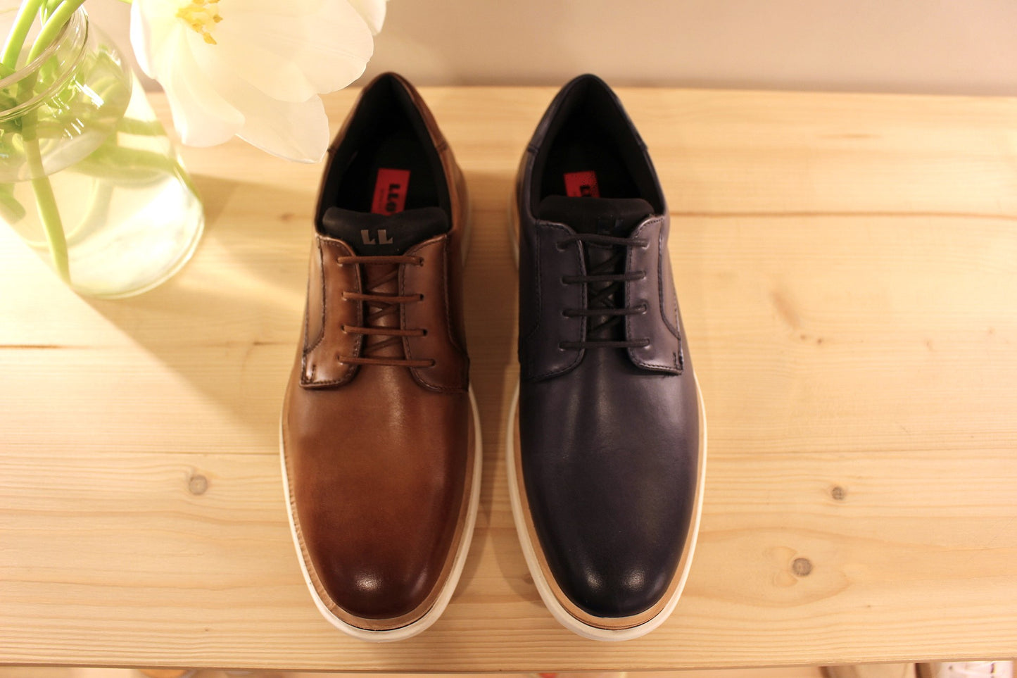 Derby sport camel ou bleu avec semelles amovibles LLOYD