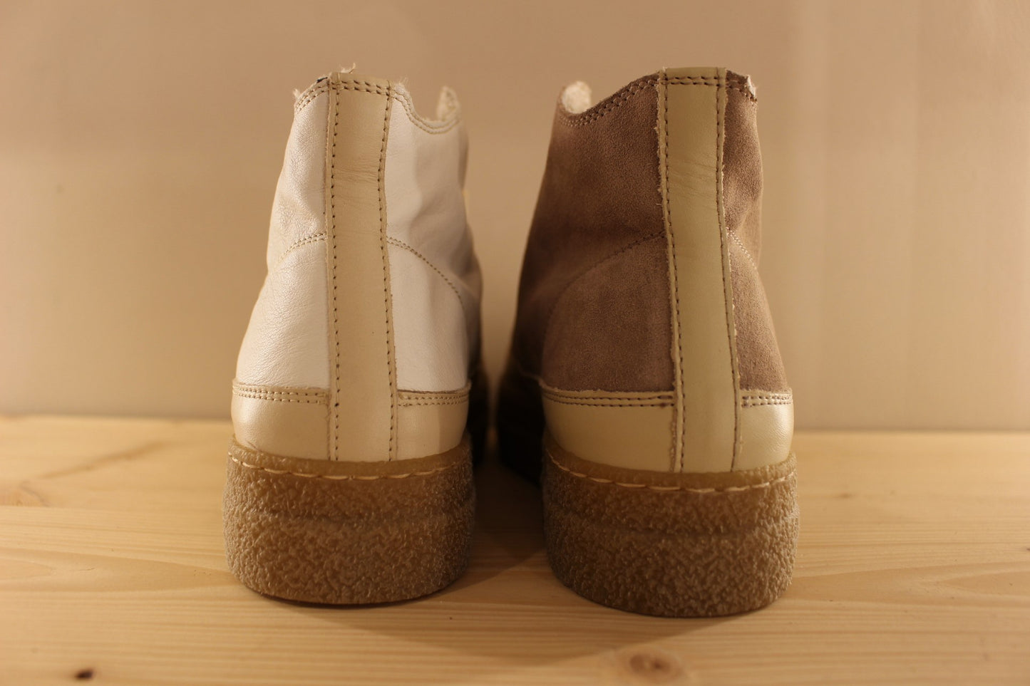 Basket italienne pour femme en cuir et doublées polaire semelle compensée