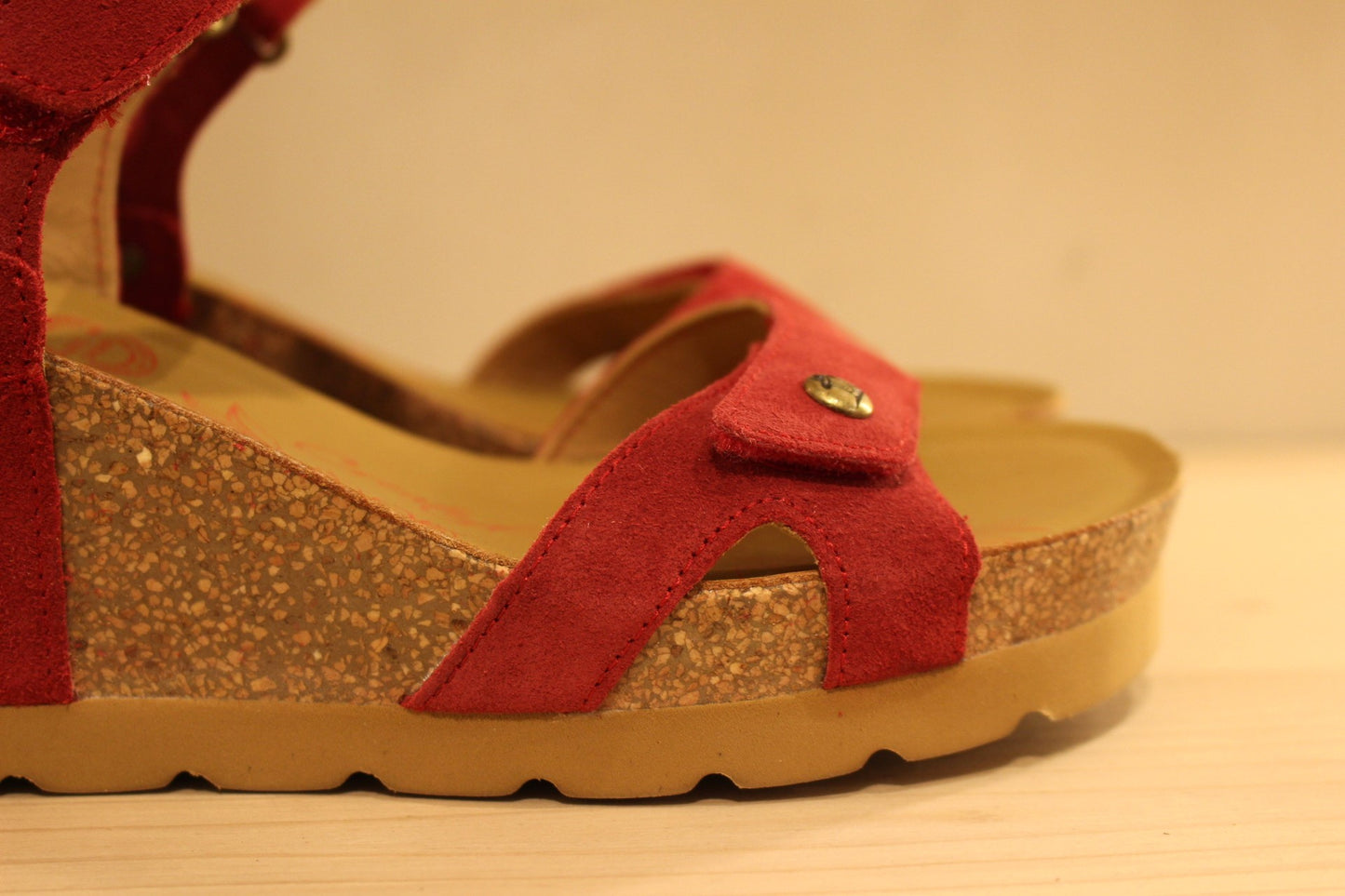 Sandale cuir compensé liège serrage scratch fabrication espagnole PANAMA JACK
